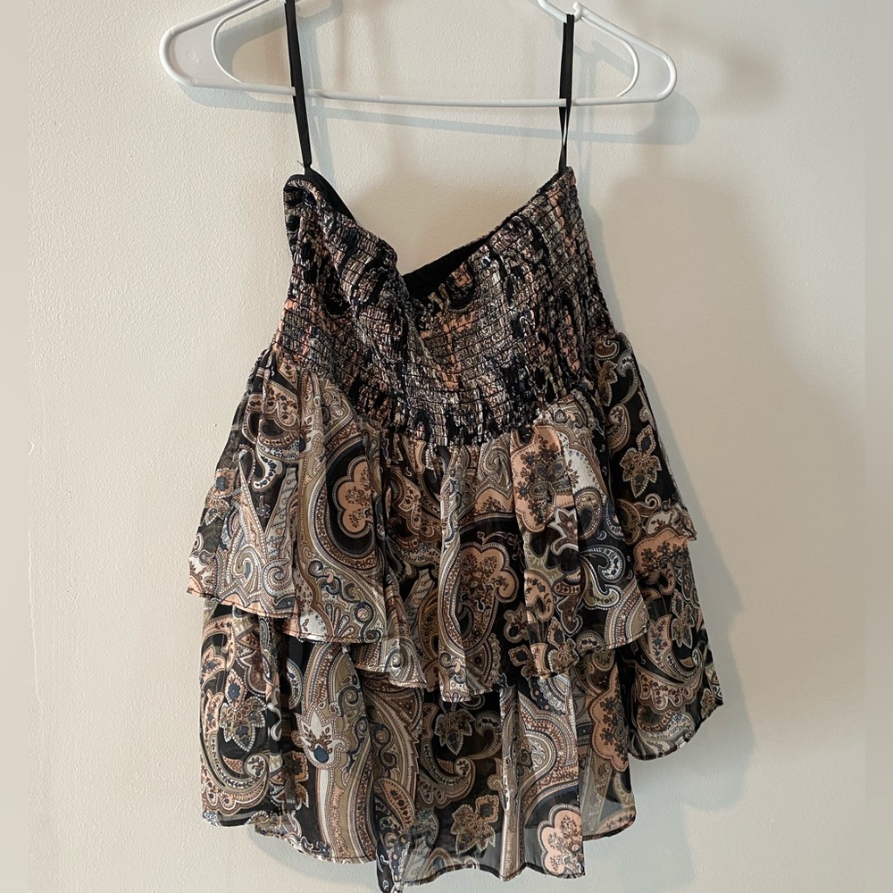 Elan Cecilia Skirt - Black Paisley - NWT - Size M